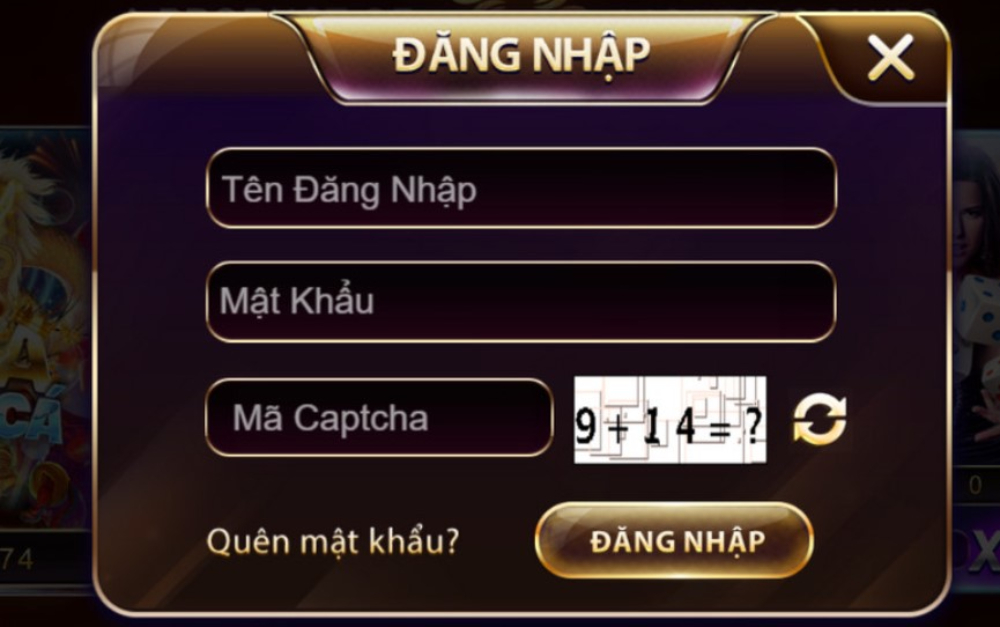 Biểu mẫu thông tin khi đăng nhập Sunwin